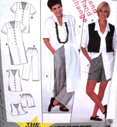 3775 BUTTON VEST & SHIRT & PANTS LENGTHS PATTERN 10-20