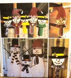 3778 SNOWMAN  LADY GREETERS, ORNMENTS, WALL/DOOR HANG PATTERN