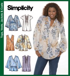 3786 SIMPLICITY TOPS SLEEVES/ TUCKS OR NOT PATTERN  14-22, 6-14 CHOICE