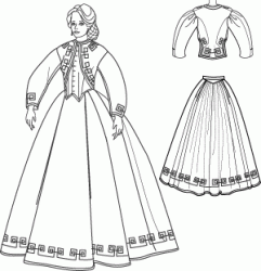3791 CIVIL WAR DAY/TEA COSTUME DRESS PATTERN 8-14