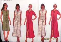 3793 EZ BUTTON TUCK A-DRESS SS/SLEEVELESS PATTERN 6-22 3 SZ