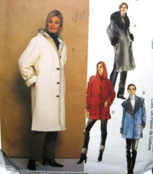 3800 LINED COAT LENGTHS, HOOD OR SHAWL COLLAR PATTERN XS-M,L-XL