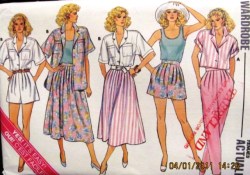 3820 1986 SHIRT LENGTHS,LONG SKIRT,BOTTOMS PATTERN 14
