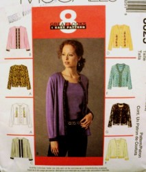3825 8 GR8 LS JACKET, SHELL TOPS TWIN SETS PATTERN XS-M