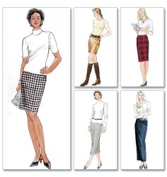 3830 MCCALLS STRAIGHT SKIRT MINI - MAXI 5 LENGTHS PATTERN 6-12; 16-22