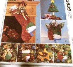 3839 FELT XMAS ORNAMENTS,WALL HANG,SNOWMAN PATTERN