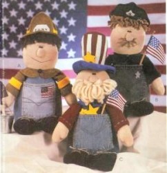 3841 17'' WORKER FIREMAN POLICEMAN SAM JEAN DOLLS PATTERN