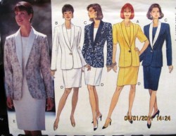 3845 EZ UNLINED SS-LS JACKET,SS DRESS LENGTHS PATTERN 14-18