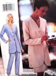 3850 EZ LONG UNLINED JACKET,SKIRT, PANTS PATTERN 12-16