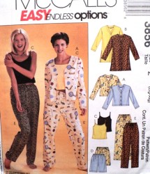 3856 TOP LENGTHS,STRETCH CAMI,SHORTS,PANTS PATTERN XS--XL