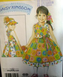 3864 DAISY KINGDOM TIED SUNDRESS,VISOR PATTERN 5-8
