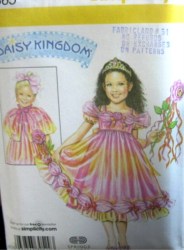 3865 SIMPLICITY GLORIOUS TIED DAISY KINGDOM  DRESS, CAPELET, WAND PATTERN 3-6,5-8