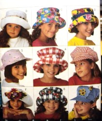 3874 CHILDREN'S PEAK/VISOR/BRIM, BUCKET HATS PATTERN XS-XL
