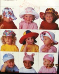 3875 TODDLERS ADORABLE BALL CAP,BRIMS, FUN HATS PATTERN 1-4