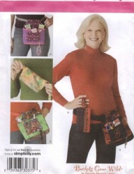 3892 SIMPLICITY BUCKET POCKETS SIZED UTILITY BAGS CLUTCH OR NOT PATTERN UNCUT