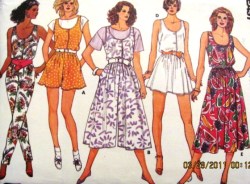3904 BUTTERICK SLEEVELESS  ELASTIC WST DRESS,JUMPSUIT LENGTHS PATTERN 8-18