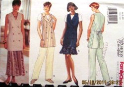 3908 EZ SLVLSS BK TIE TOP,FLARE SKIRT LENGTHS,PANTS PATTERN 6-10