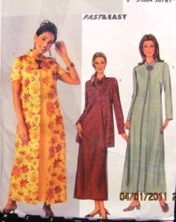 3910 EZ JACKET, FLR DUSTER SLVS OR NOT; DRESS PATTERN 8-12,20-24