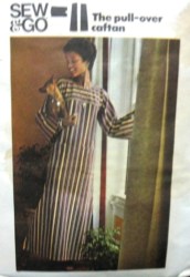 3916 LONG LOOSE PULLOVER A-CAFTAN  PATTERN LARGE 16 18