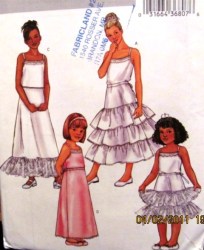 3920 EZ CAMISOLE, RUFFLE PETTICOAT 3 LENGTHS PATTERN 4-6,12,14