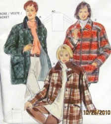 3925 BURDA SPORTY BOXY ZIPPY LINED JACKET PATTERN 10-20 UNCUT