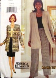 3932 EZ LONG OPEN JACKET,SHELL TOP,BOTTOMS PATTERN 6-10,18-22
