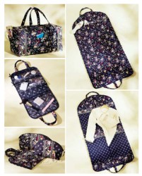 3934 5 QUILTED TRAVEL BAGS,ORGANIZER,DUFFEL,GARMENT PATTERN