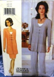 3950 BUTTERICK EZ LS TUNIC, SHELL TOP,  SKIRT, PANTS PATTERN 6-10, 12-16, 18-22 CHOICE