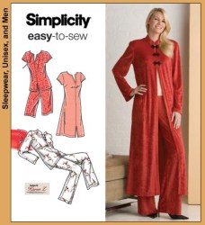 3968 SIMPLICITY LONG MANDARIN ROBE, NIGHTGOWN, PAJAMAS PATTERN 8-16,18-26