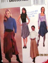 3971 EZ BIAS SHAPE FLARE SKIRT LENGTHS,OVRLAY PATTERN 6-10,12-16