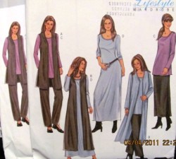 3977 SO EZ VEST LENGTHS,TUNIC,DRESS,SKIRT,PANTS PATTERN L-XL