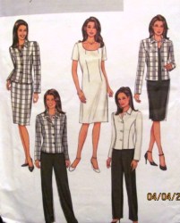 3978 Butterick EZ UNLINED JACKET, SS DRESS, SKIRT,  PANTS PATTERN 6-10 or 12-16 uncut Choice