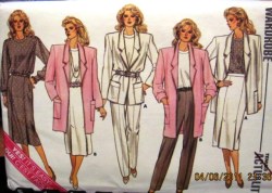 3987 UNLINED JACKET LENGTHS,LONG SKIRT,PANTS,LS TOP PATTERN 8-12
