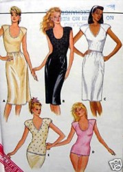 3991 BUTTERICK STRETCH ELASTIC WAIST STRAIGHT -A -SLIP,  CAMISOLE  PATTERN 6-10, 12