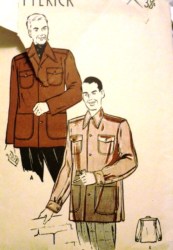 4000 1940s SO HANDSOME MALE TAILOR SPORT JACKET PATTERN MD 38-40