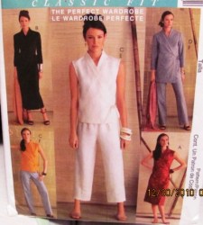 4007 WRAP TIE DRESS,TOP SLVS OR NOT,PANTS PATTERN 8-22 3 SZS
