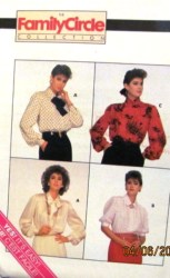 4037  Butterick 1986 COLLAR YOKE SS-LS BLOUSES EZ PATTERN 12-16; 18-22 uncut choice