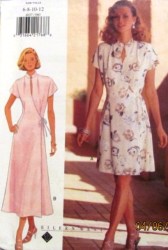 4037 EZ A-LINE FRONT WRAP TIE SS DRESS LENGTHS PATTERN 6-12