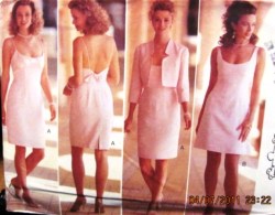 4046 BUTTERICK SHORTER LS JACKET, EMPIRE TAPER -A-DRESS PATTERN 6-10,12-16