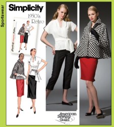 4047 RETRO SWING JACKET,CROP PANT,SKIRT LENGTHS,TOP PATTERN 6-22