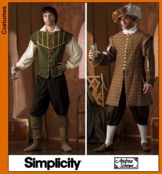 4059 MALE RENAISSANCE DOUBLET,SHIRT,PANTS,HAT PATTERN XS-XL