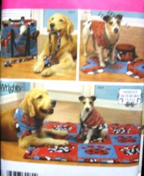 4061 PET DOG BLANKET, BOWL, SCARF, BAG, TOY PATTERN