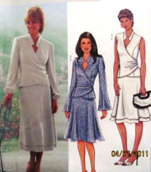 4066 SIDE FASTEN TOPS SLVS OR NOT,BIAS SKIRT PATTERN 8-18 2 SZ