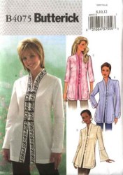 4075 EZ LONG MANDARIN CLASSY TUNIC TOP PATTERN 8-12,14-18