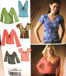 4076 2 HR STRETCH KNIT CUTIE TOPS SLVS OR NOT PATTERN 8-16
