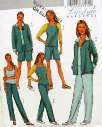 4079 EZ Butterick Zip Jacket , Top Sleeves or Not , Shorts, Pants Patterrn  8-18 2 sizes uncut