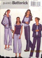 4083 EZ ZIPPY JACKET HOOD OR NOT,TOP,PANTS PATTERN XS-M 6-14