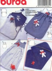 4084 BABY BLANKET,BEAR, BUNTING BAGS PATTERN 3 MOS-2YRS