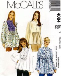 4084 CUTE BABY DOLL PULLOVER YOKE TOP LENGTHS PATTERN 4-14