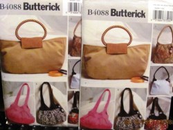 4088 6 LINED INSIDE POCKET SHAPED HANDLED BAGS PATTERN